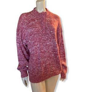 Spice it up mock turtleneck sweater pink size 1x